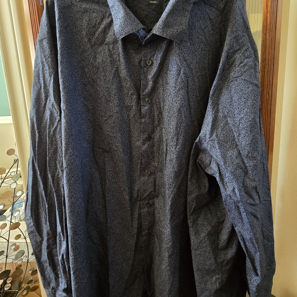 Perry Ellis Brown Patterned Button-Up Shirt